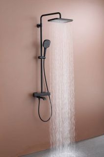 Душевая стойка Raglo R22.26.06 с термостатом чёрный